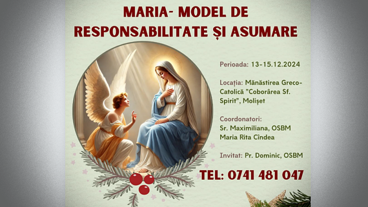  Maria, model de responsabilitate și asumare”– Un program de dezvoltare emoțională și spirituală dedicat tinerelor